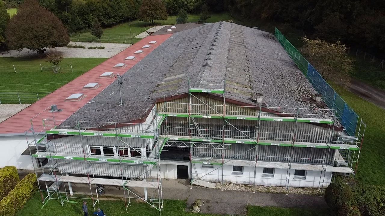 neues hallendach